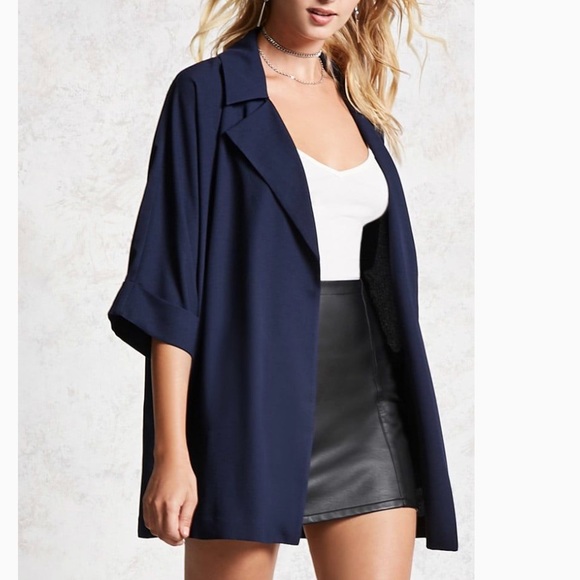 Forever 21 Jackets & Blazers - Forever 21 Contemporary Navy  Oversized Blazer